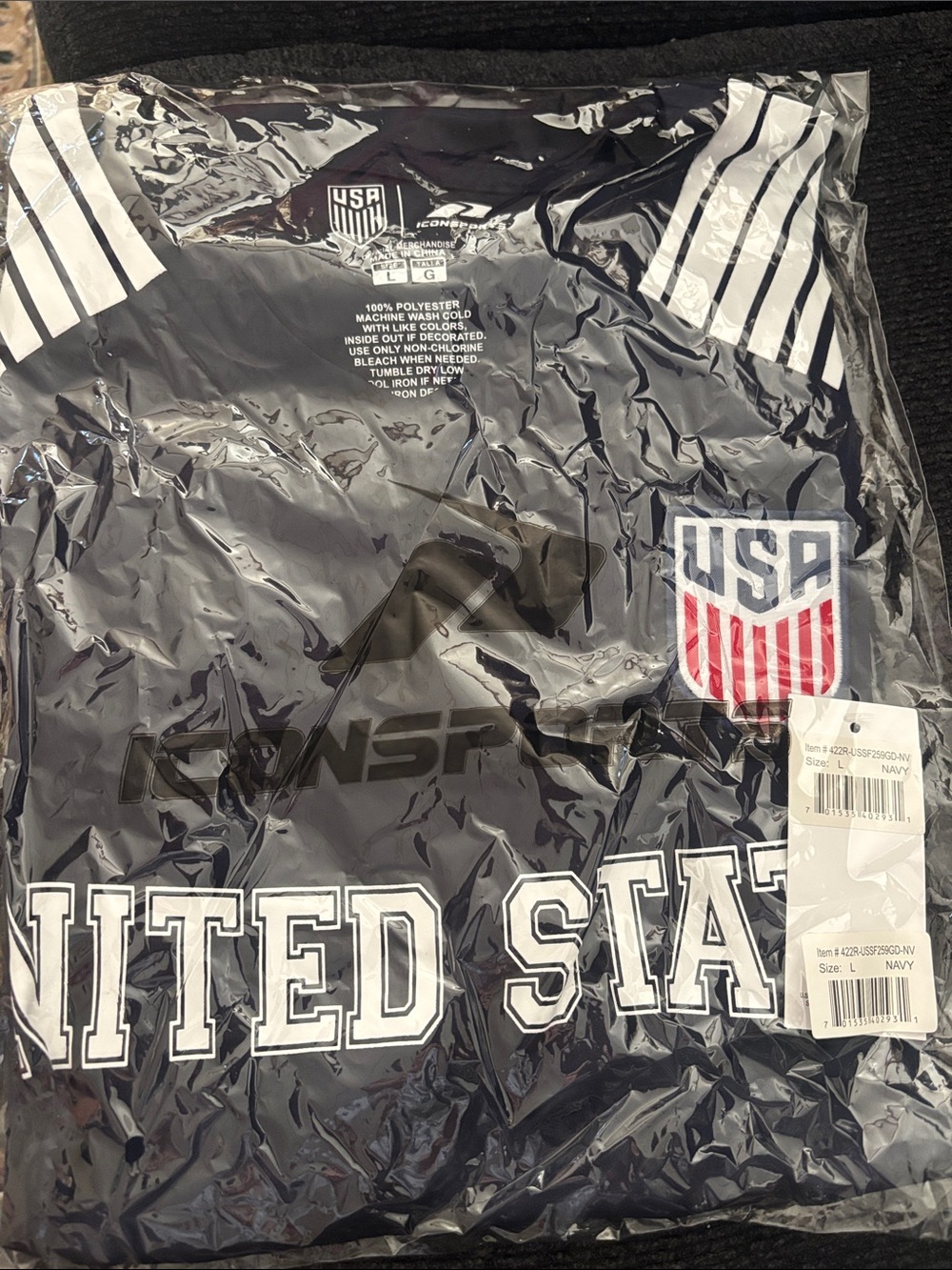 Navy Usa Soccer Jersey size L FiFa World Cup 2026